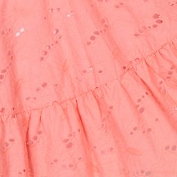 Mayoral-Кораллово-розовое платье из хлопка для девочек | Childrensalon Outlet