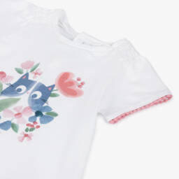 Mayoral-Girls Cotton Cat Print Pink Set | Childrensalon Outlet