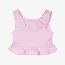 Mayoral-Блузка из хлопкового сатина с бантом для девочек | Childrensalon Outlet