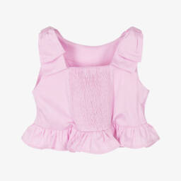 Mayoral-Блузка из хлопкового сатина с бантом для девочек | Childrensalon Outlet