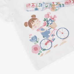 Mayoral-Комплект из хлопковой футболки и банта для девочек | Childrensalon Outlet