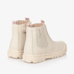 Mayoral-Girls Cream Faux Leather Ankle Boots | Childrensalon Outlet