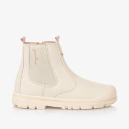 Mayoral-Girls Cream Faux Leather Ankle Boots | Childrensalon Outlet