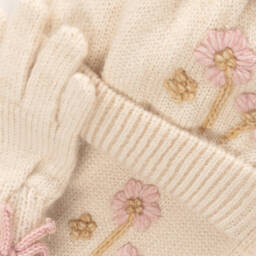 Mayoral-Girls Cream Floral Knit Set | Childrensalon Outlet