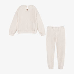 Mayoral-Girls Cream Floral Knit Tracksuit | Childrensalon Outlet