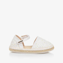 Mayoral-Girls Cream Lace Festival Shoes | Childrensalon Outlet
