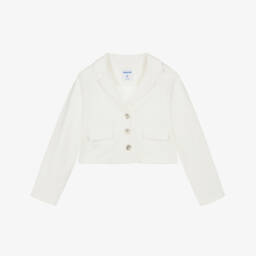 Mayoral-Girls Cream Milano Knit Blazer | Childrensalon Outlet