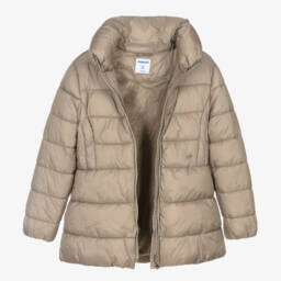 Mayoral-Girls Cream Padded Jacket | Childrensalon Outlet