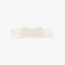 Mayoral-Girls Creamy Butterfly Bow Headband | Childrensalon Outlet