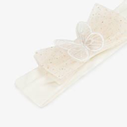 Mayoral-Girls Creamy Butterfly Bow Headband | Childrensalon Outlet