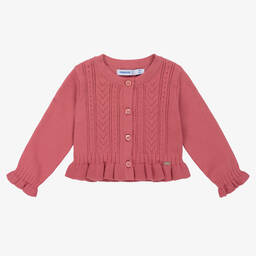 Mayoral-Розовый хлопковый кардиган | Childrensalon Outlet