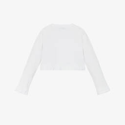 Mayoral-Деликатный вязаный белый кардиган для девочек | Childrensalon Outlet