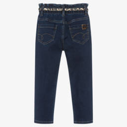 Mayoral-Girls Denim Elastic Waist Trousers | Childrensalon Outlet