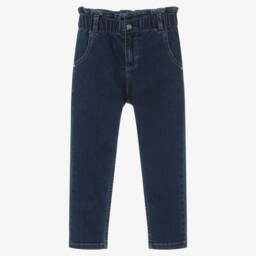 Mayoral-Girls Denim Elastic Waist Trousers | Childrensalon Outlet