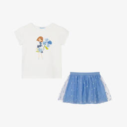 Mayoral-Girls Dreamy Blue Ensemble | Childrensalon Outlet