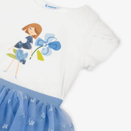 Mayoral-Girls Dreamy Blue Ensemble | Childrensalon Outlet