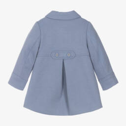 Mayoral-Girls Dusky Blue Wool Blend Coat | Childrensalon Outlet