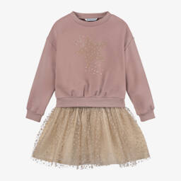 Mayoral-Girls Dusky Starry Tulle Ensemble | Childrensalon Outlet