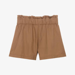 Mayoral-Хлопковые шорты с бантом для девочек в природных тонах | Childrensalon Outlet