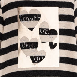 Mayoral-Girls Ebony Striped Knit Dress | Childrensalon Outlet