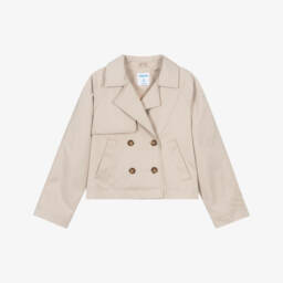 Mayoral-Элегантный бежевый твидовый жакет для девочек | Childrensalon Outlet