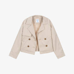 Mayoral-Элегантный бежевый твидовый жакет для девочек | Childrensalon Outlet