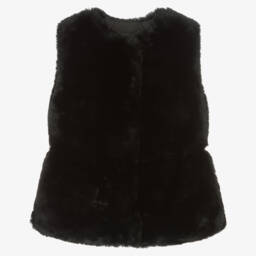 Mayoral-Черный жилет из искусственного меха | Childrensalon Outlet