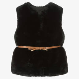 Mayoral-Черный жилет из искусственного меха | Childrensalon Outlet
