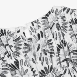 Mayoral-Girls Elegant Black Ruched Floral Blouse | Childrensalon Outlet