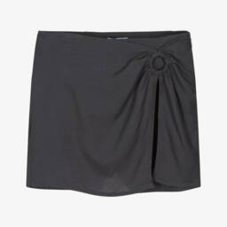 Mayoral-Girls Elegant Grey Linen-Blend Skort | Childrensalon Outlet