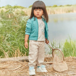 Mayoral-Girls Elegant Ivory Butterfly Tee | Childrensalon Outlet