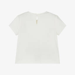 Mayoral-Girls Elegant Ivory Butterfly Tee | Childrensalon Outlet