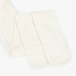 Mayoral-Girls Elegant Ivory Flutter Tights | Childrensalon Outlet