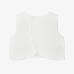 Mayoral-Girls Elegant Ivory Frill Blouse | Childrensalon Outlet