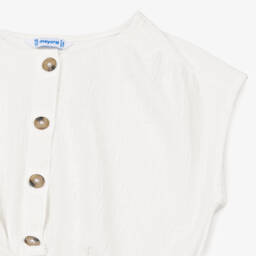 Mayoral-Летний кремовый элегантный ромпер для девочек | Childrensalon Outlet