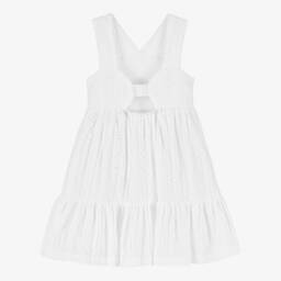 Mayoral-Элегантное белое платье с вышивкой для девочек | Childrensalon Outlet