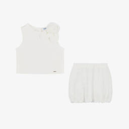 Mayoral-Girls Elegant White Ensemble | Childrensalon Outlet
