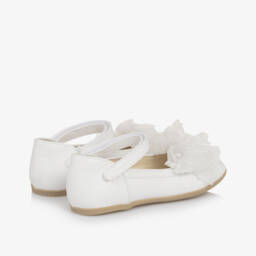 Mayoral-Girls Elegant White Organza Ruffle Shoes | Childrensalon Outlet