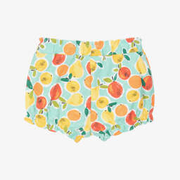 Mayoral-Шорты из хлопка с изумрудным цитрусовым дизайном для девочек | Childrensalon Outlet