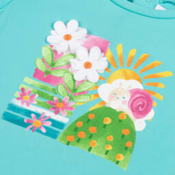 Mayoral-Очаровательная синяя футболка с улиткой для девочек | Childrensalon Outlet