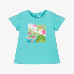 Mayoral-Очаровательная синяя футболка с улиткой для девочек | Childrensalon Outlet