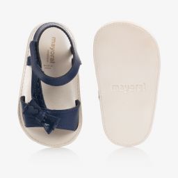 مايورال Newborn-صندل جلد صناعي لون كحلي لمرحلة قبل المشي للمولودات | Childrensalon Outlet