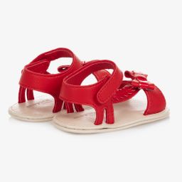 مايورال Newborn-صندل جلد صناعي لون أحمر لمرحلة قبل المشي للمولودات | Childrensalon Outlet