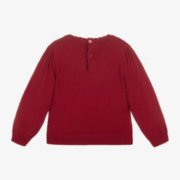 Mayoral-Girls Festive Red Knit Sweater | Childrensalon Outlet
