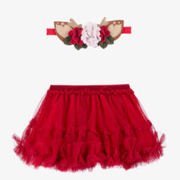 Mayoral Для новорожденных-Girls Festive Red Tulle Skirt | Childrensalon Outlet