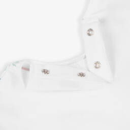 Mayoral-Girls Floral Frill Cotton Top | Childrensalon Outlet