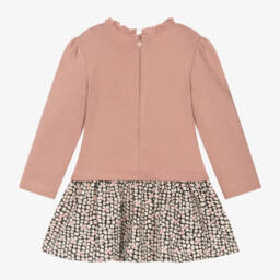 Mayoral-Girls Floral Pink Knit Dress | Childrensalon Outlet