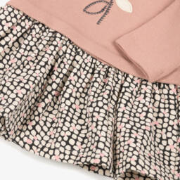 Mayoral-Girls Floral Pink Knit Dress | Childrensalon Outlet