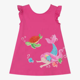 Mayoral-Girls Fuchsia Jersey Mermaid Dress | Childrensalon Outlet