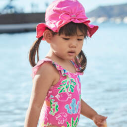 Mayoral-Girls Fuchsia Ocean Adventure Swimsuit | Childrensalon Outlet